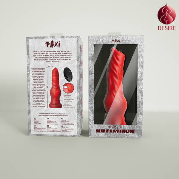 MU Platinum Fantasy Vibrating Dildo - Faxi