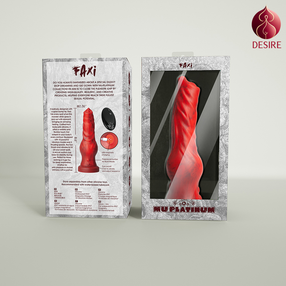 MU Platinum Fantasy Vibrating Dildo - Faxi