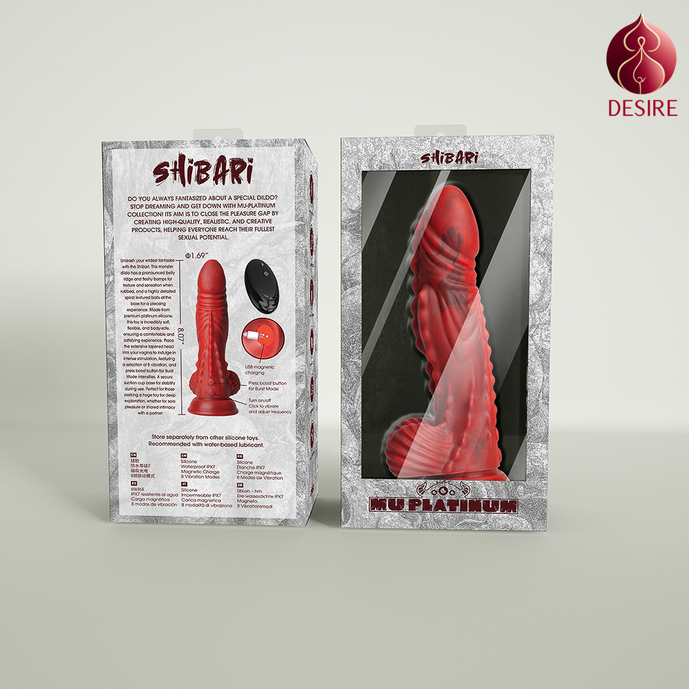 MU Platinum Fantasy Vibrating Dildo - Shibari