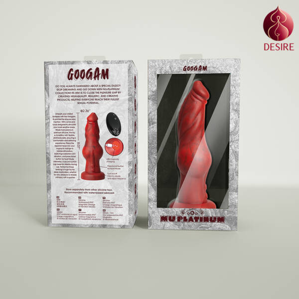 MU Platinum Fantasy Vibrating Dildo - Googam