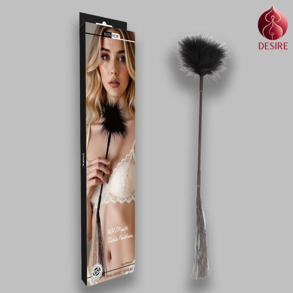 Noir Rion Whip with Tickle Feathers