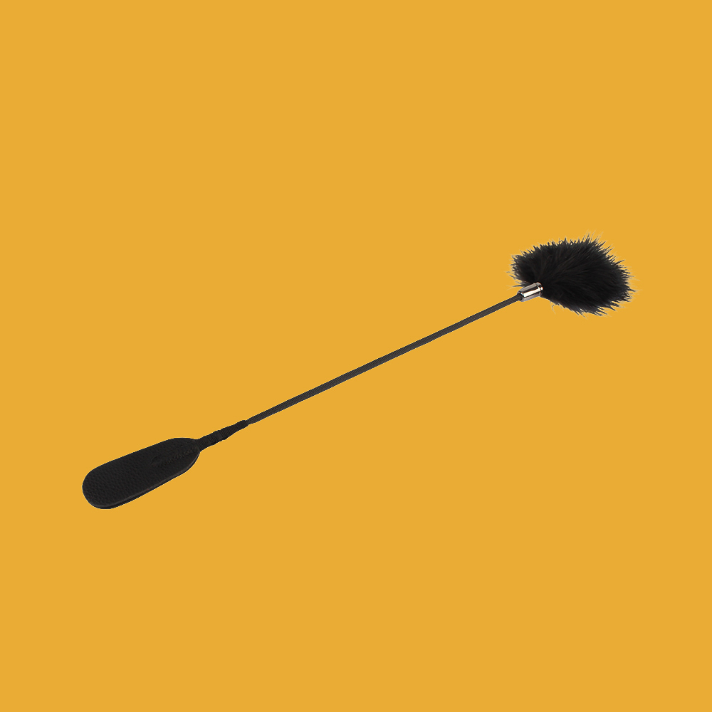 Noir Rion Crop with Tickle Feathers - Image 2