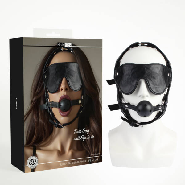 Noir Rion Ball Gag with Eye Mask