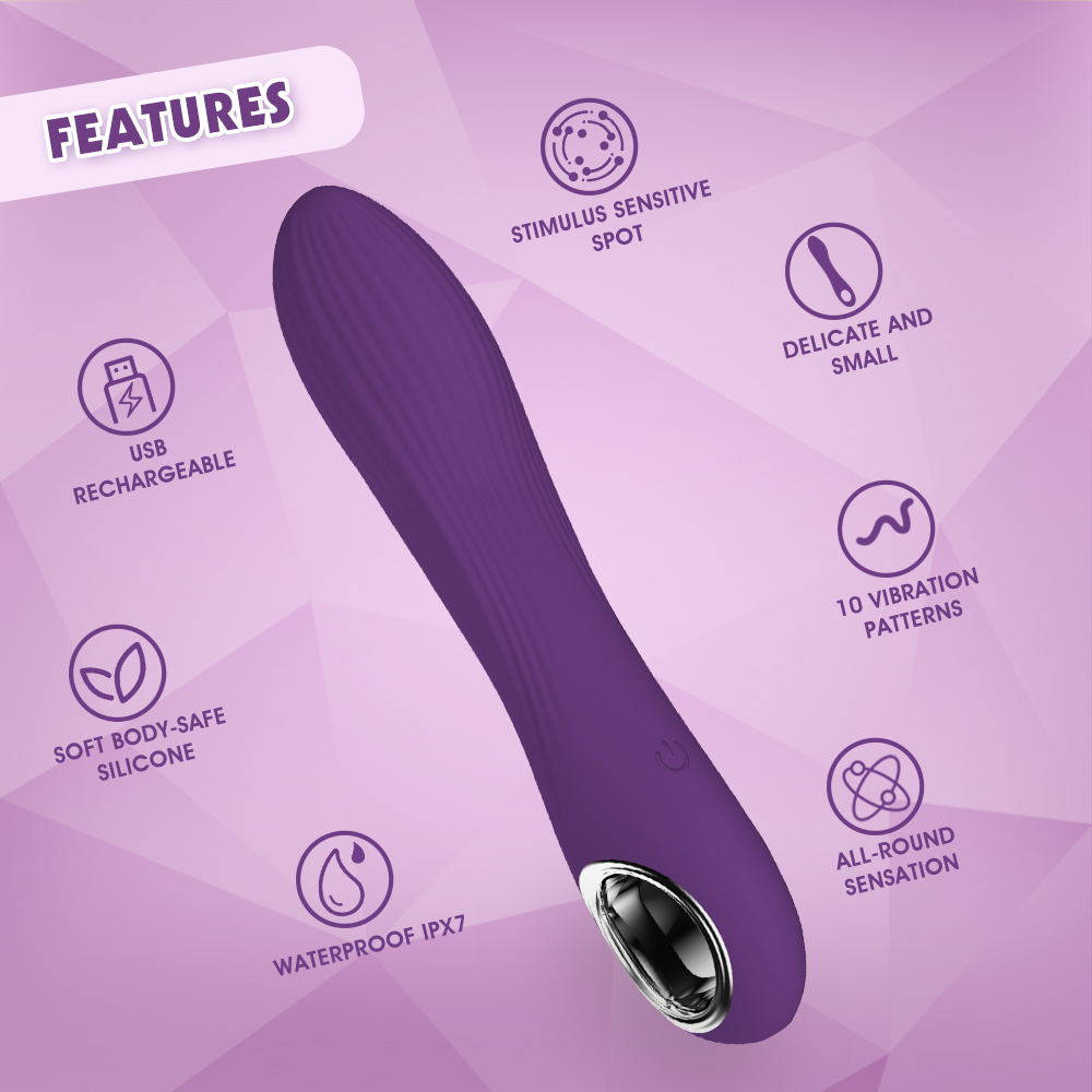 69 Ecstasy Bulgy Tip Classic Vibe Vibrating Dildo - Image 3