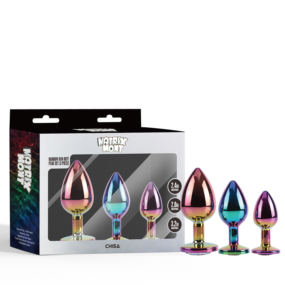 Matrix Mont Rainbow Gem Butt Plug Set (3 Piece) - Image 3
