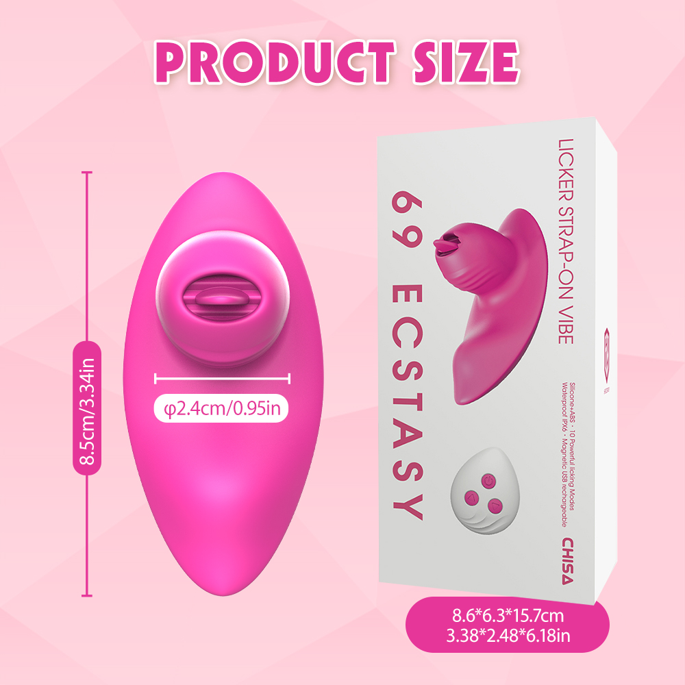 69 Ecstasy Licker Strap-on Máy kích thích âm vật liếm - Ảnh 6