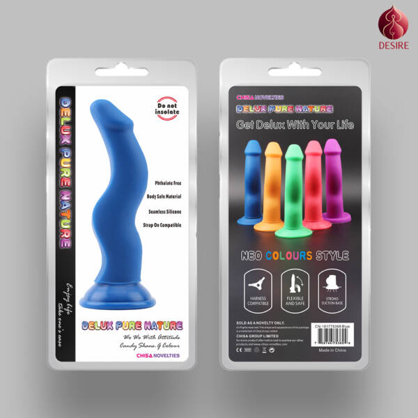 Deluxe Pure Nature Shane G. Colorful Curved Dildo
