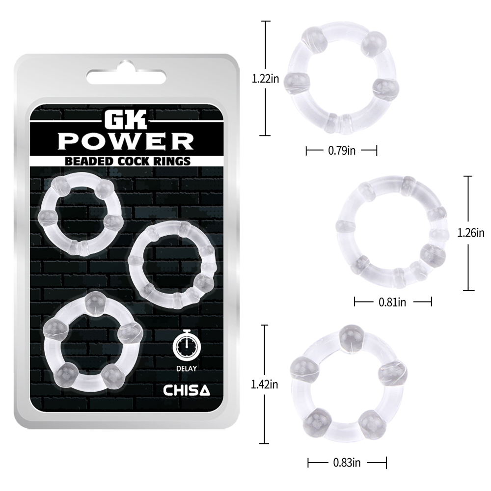 GK POWER Beaded Cock Rings - Image 8