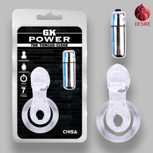 GK POWER The Tongue Vibrating Penis Enlarger and Cock Ring