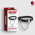 BEHAVE! Heart Collar with a chain