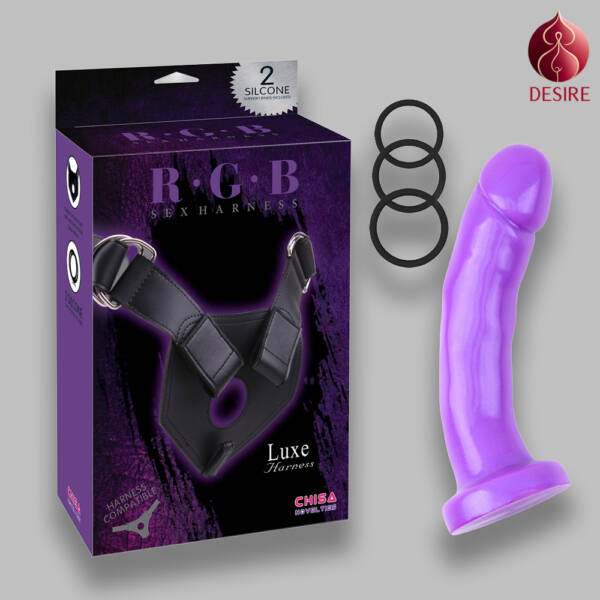 R.G.B Harness and Probe Strap-On Colorful Dildo