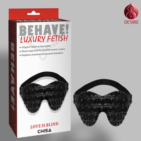 BEHAVE! LOVE IS BLIND- Alligator Pattern Blindfold