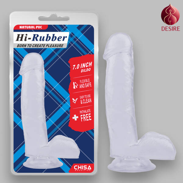 H-Rubber Dương vật giả 7.0 Inch