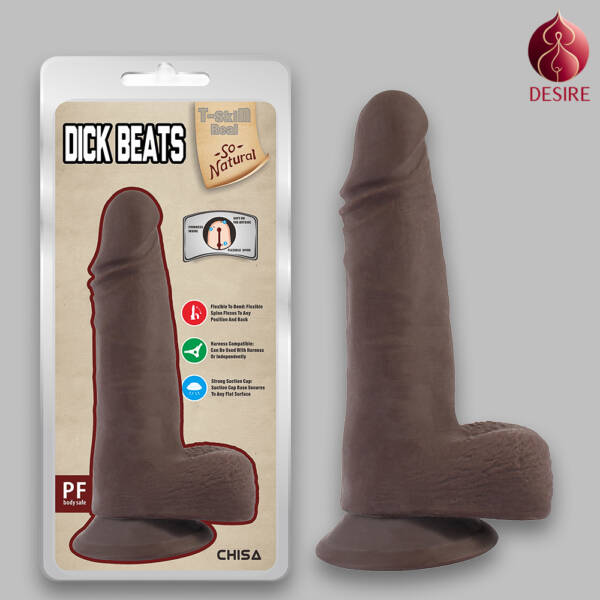 T-skin Real Dick Beats Realistic Dildo