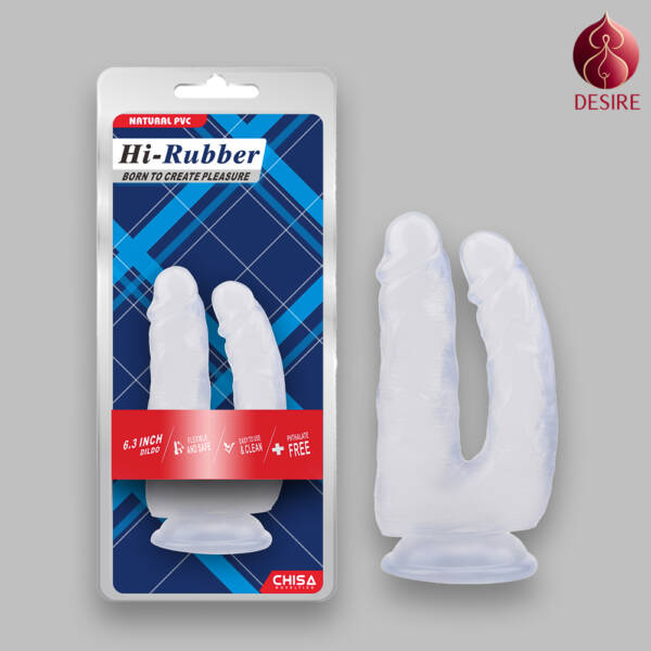 Hi-Rubber Dương vật giả thâm nhập kép 6.3 Inch