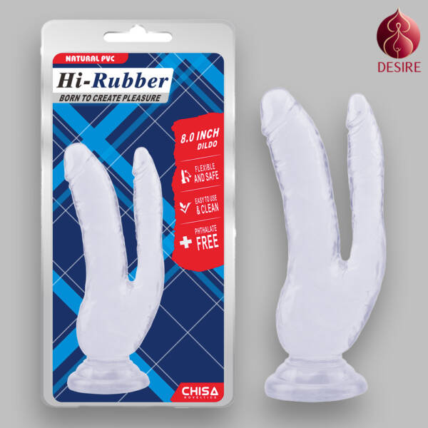 H-Rubber Dương vật giả thâm nhập kép 8.0 Inch