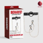 BEHAVE! Gag vòng O thoáng khí kèm kẹp núm vú